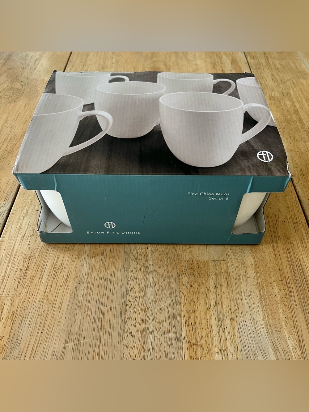 NIB Set of 6 Eaton Fine Dining Fine China Mugs
